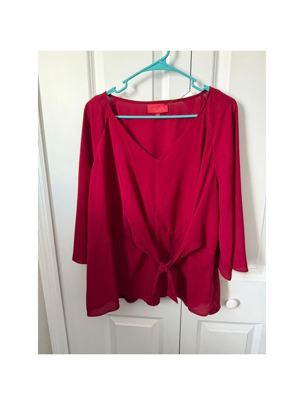Jennifer Lopez Red Blouse Plus Size XXL